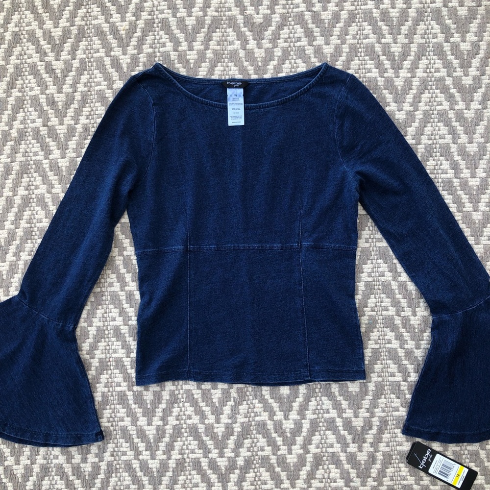 Bebe girls flare sleeve top size 14